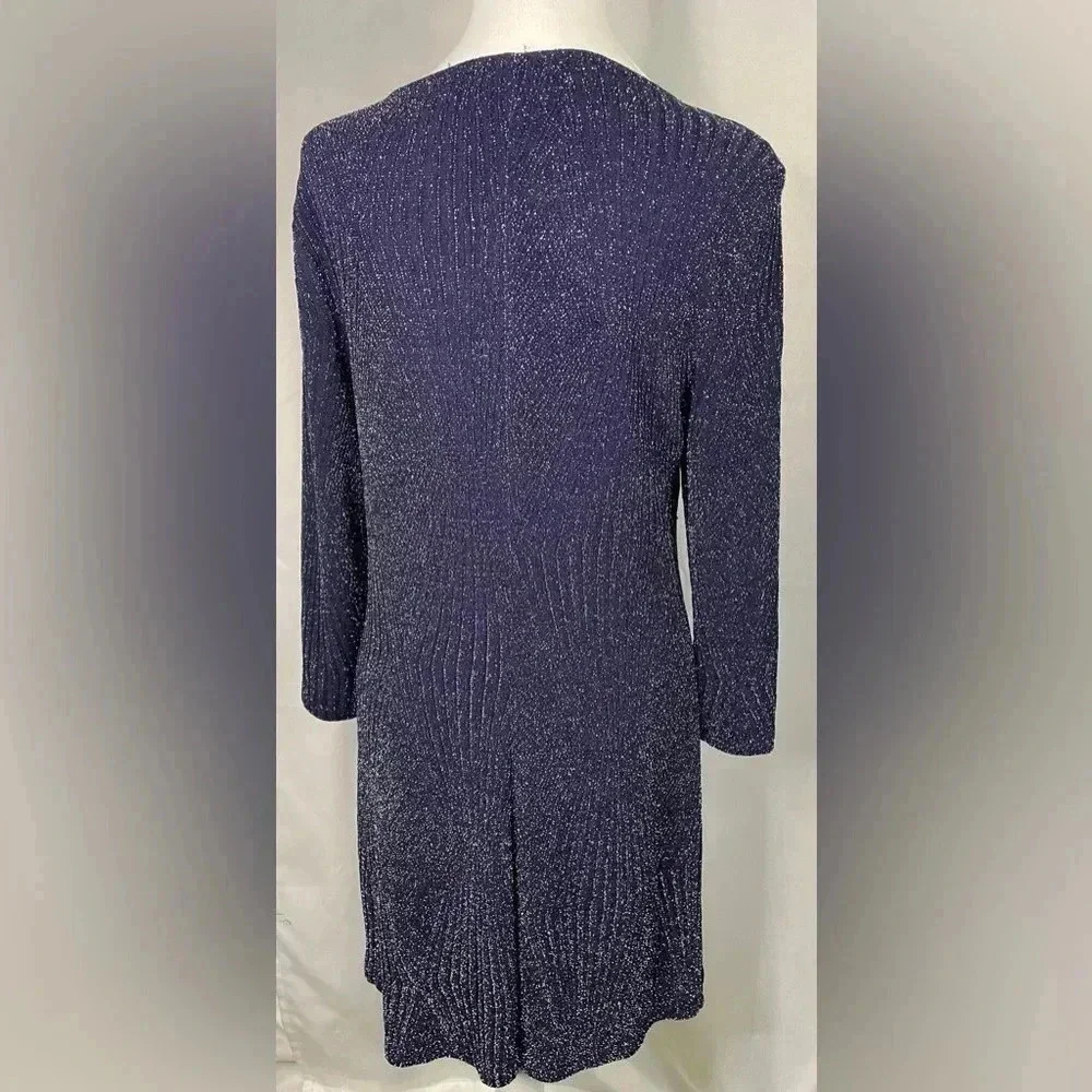 Trixxi women’s dress long sleeve metallic shimmer - Picture 7 of 7
